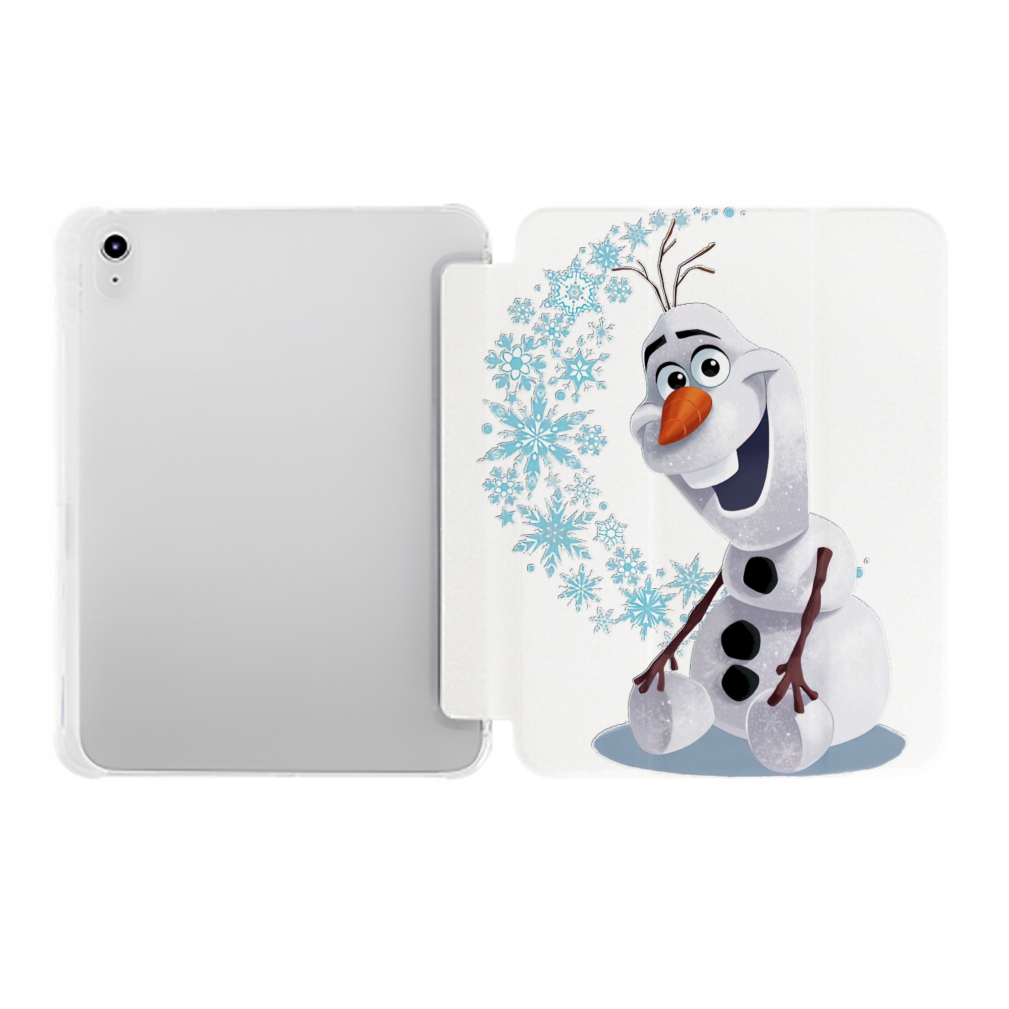 （画像用） アナと雪の女王 アンナ エルサ Frozen Anna Elsa IPad ケース ペン収納付き 三つ折りスタンド PUレザー×シリコン 対応機種9.5/10.5/10.9インチ